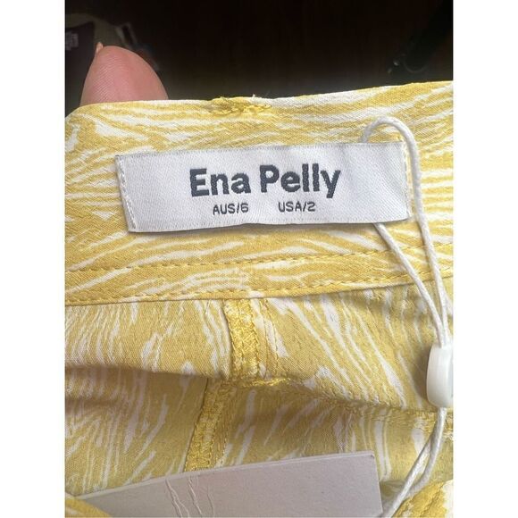 Ena Pelly Golden Flare 100% Recycled Polyester Pant NWT Size 6 - Picture 9 of 9